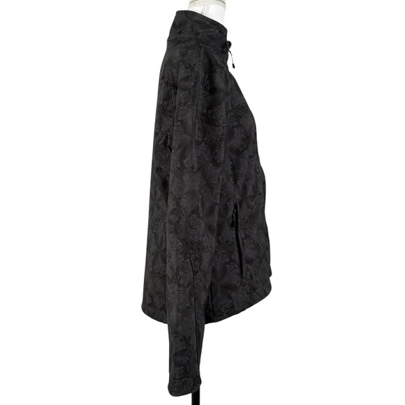 The North Face Apex Bionic Jacket Womens XL Gray Floral Windproof Softshell - Picture 2 of 16